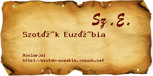 Szoták Euzébia névjegykártya